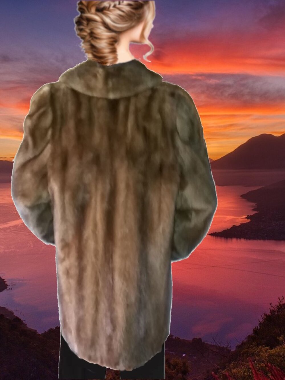 Pappas Genuine Mink Fur Coat